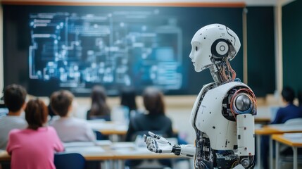 A university classroom teaching students about AI-driven economic models, --ar 16:9 --v 6.1 Job ID: 8f3117e3-0753-4eae-8f56-639dd1d6196b