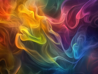 Obraz premium Vibrant swirling rainbow colors in motion.