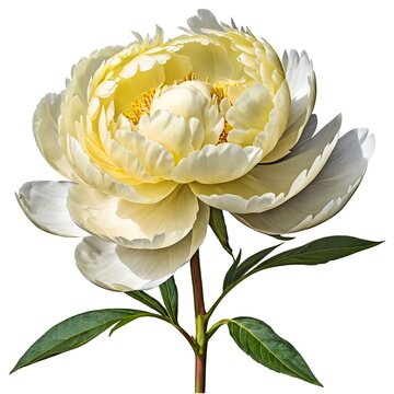 Creamy Yellow Peony Flower