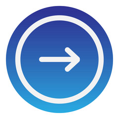 forward sign icon on blue background