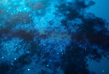 Abstract Textured Landscape with Fiery Orange and Deep Blue Contrast