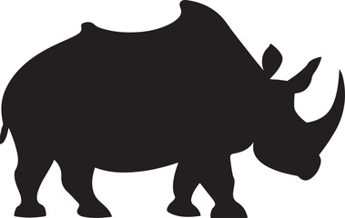 Silhouette of a Rhino African rhino icon art design rhino vector illustration white background
