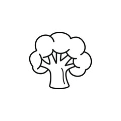 Broccoli icon vegetable outline illustration