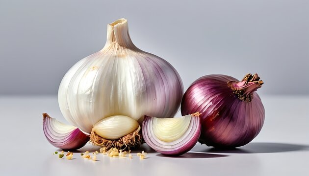 Fresh Garlic and Red Onion