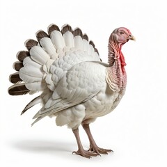 Obraz premium White Turkey Isolated on White Background