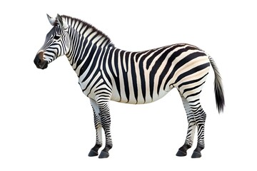 Majestic Zebra Portrait: Elegance in Black and White on Pristine Canvas