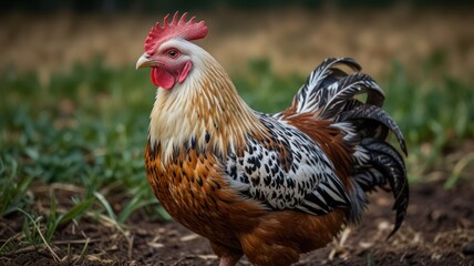 Fototapeta premium Rooster in field
