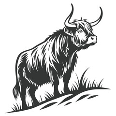 Highland cow minimalist and simple silhouette vector image (13).eps