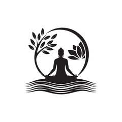 mental health care silhouette vector clip art logo design