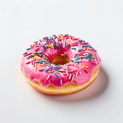 Pink Donut with Sprinkles