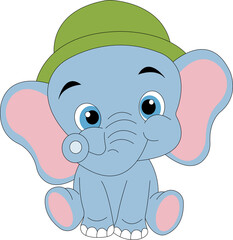 Cute elephant clip art