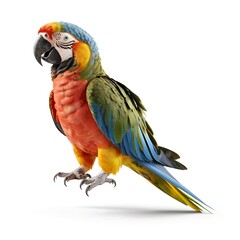 Obraz premium Vibrant Blue-and-gold Macaw Parrot Isolated on White
