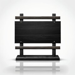 Blank Wooden Signboard on Stand