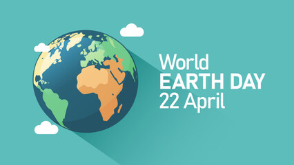 World earth day concept, 22 April Earth day concept, Earth vector Illustration