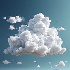 Fluffy Cumulus Cloud in a Blue Sky