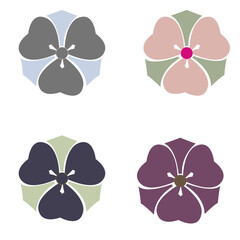 カラー家紋:剣片喰（透過可）