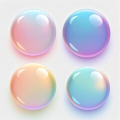 Pastel Iridescent Spheres, Abstract Background