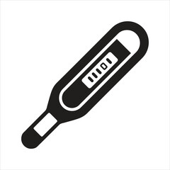 High temperature icon. Digital thermometer icon