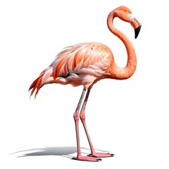 Obraz premium Here's a and keywords for your flamingo stock photoPink Flamingo Isolated on White Background