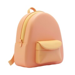 Stylized backpack illustration workshop 3d minimalist design in bright colors
