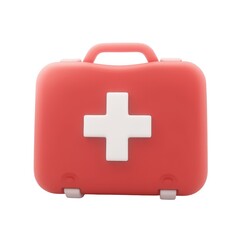 Obraz premium Medical first aid kit illustration healthcare environment iconic design