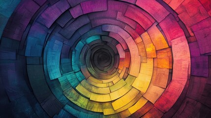 Naklejka premium Round colorful abstract textured background
