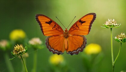 Fototapeta premium Julia Heliconian Butterfly in Flight