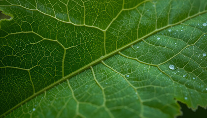 Fototapeta premium Realistic fresh grape leaf with a natural texture and slight curl, ideal for wine label designs, herbal product marketing, and eco-friendly visuals