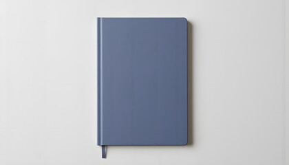 A close-up shot of a Simple Hardcover Journal with a Blank Cover and Clean White Background