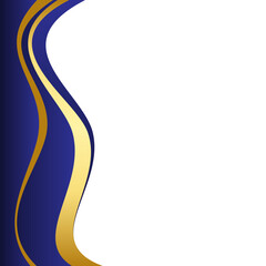 Elegant Blue and Gold Border Design