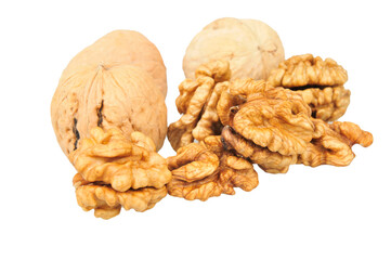 White background of the walnut