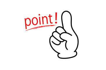 POINTのハンドアイコン赤