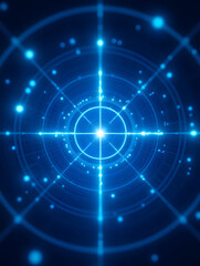 High-tech circle digital HUD screen creative background, technology line big data background