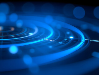 High-tech circle digital HUD screen creative background, technology line big data background