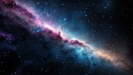 Stunning view of a galaxy showcasing vibrant cosmic colors and infinite stars in deep space.