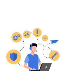 IT Customer Support Illustration