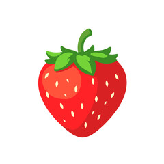 Vibrant strawberry illustration, fruity freshness