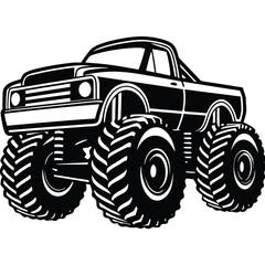 Monster truck minimalist and simple silhouette vector image (2).eps