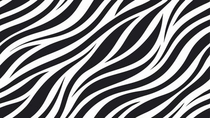 Fototapeta premium Wild zebra fur texture with black stripes