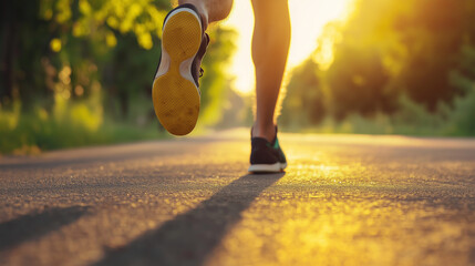 Morning, running fitness man, healthy life, aerobic exercise