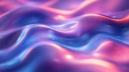 Fototapeta premium Abstract background of modern tech gradient waves in blue and pink hues, technology, modern, abstract, background, waves. Dynamic abstract light trails in neon pink and blue hues