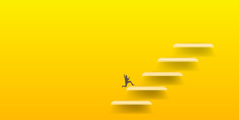 Up the career ladder. New achievements,
 new opportunities in making business decisions.
Vector image