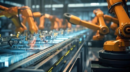 Industrial Automation: Robot Arms on a Manufacturing Line