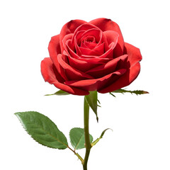 Fototapeta premium A rose on a white background on a transparent background