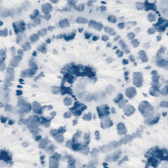 Denim Tie Dye Brush. Navy Print Tie Dye. Vector Gradient Repeat. Tie Dye Circle Swirl. Circle Batik. Blue Abstract Grunge. Spiral Dyed Background. Blue Swirl Watercolor. Seamless Indigo Texture.