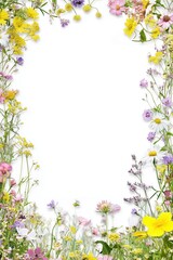 Meadow-inspired floral A4 design bursting with spring color and freshness