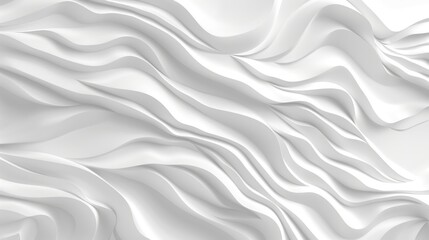 Abstract White 3D Curved Lines