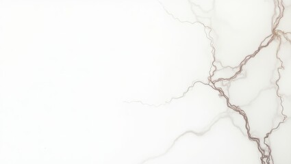Abstract White Marble Texture with Delicate Brown Veining Elegant Background Design