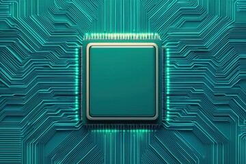 Central Processing Unit on Circuit Board with Green Electronic Design
