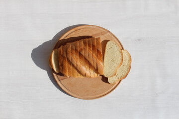 bread on a wooden board